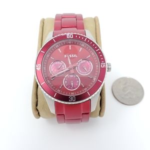 Sassy Red Fossil Boyfriend Watch